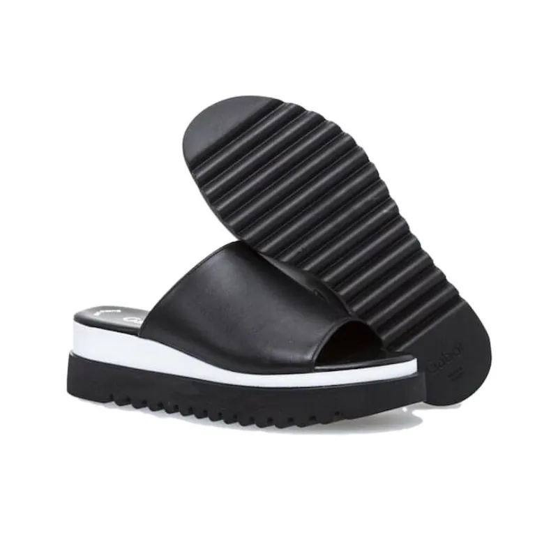 Gabor Slide Slippers Women's Black-4