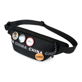 LEXI Nylon Fanny Pack Regular Unisex Black/White/Blue/Yellow