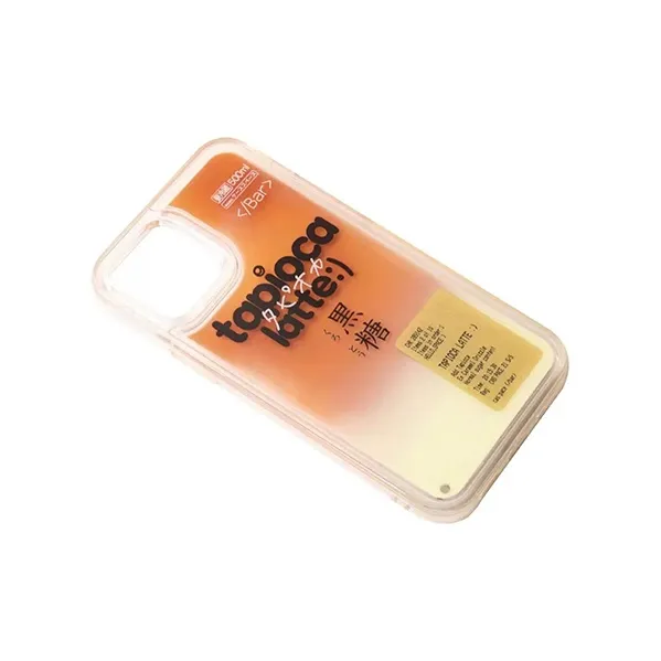 Shell Space TPU Material Milk Tea With Flowing Sand Phone Cases Available For IPhone-1