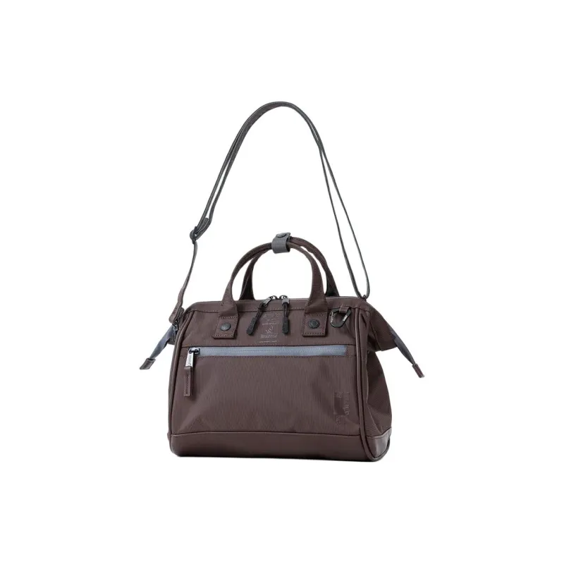 Anello Polyester Portable Crossbody Bag Shoulder Bag Unisex Brown-2