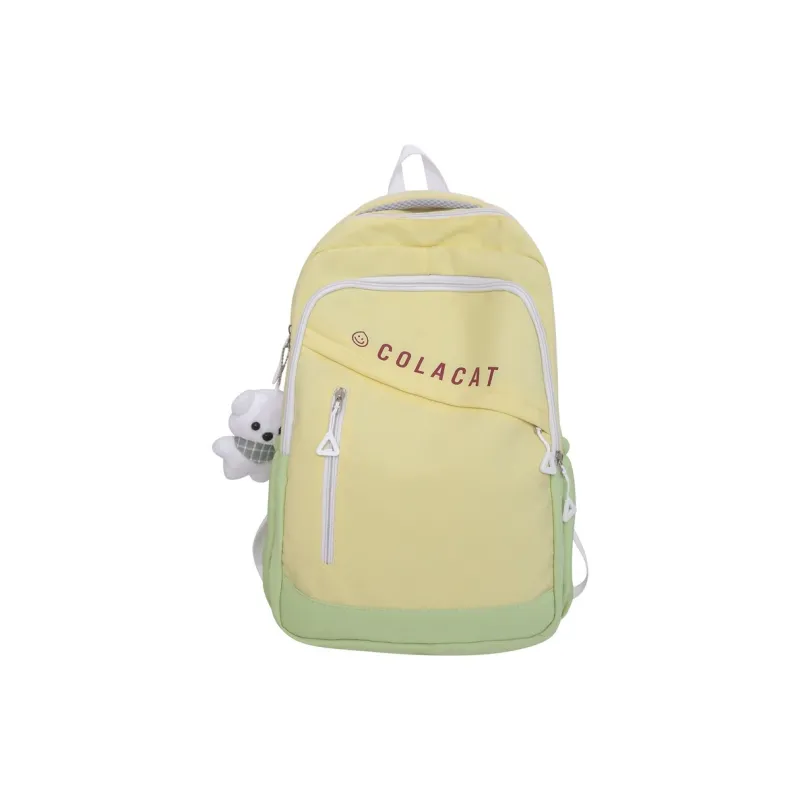 BALANG Nylon Backpack Unisex White Blue/Pink/Yellow Green/Black-7