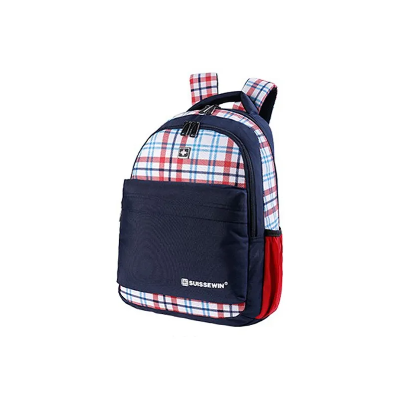 SUISSEWIN Fabric Backpack Regular Unisex Blue/Pink-1