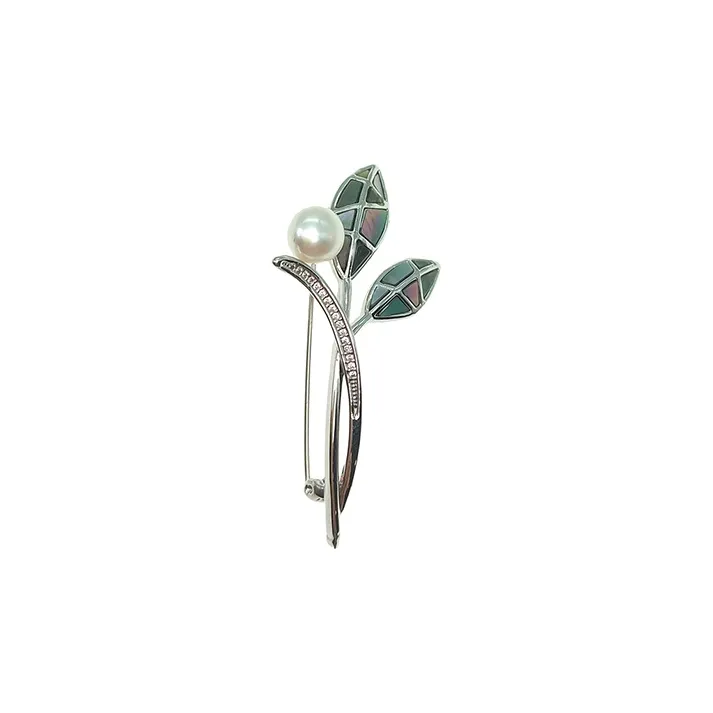 VERENA REINE Plated In 18K White Gold Brooches Women's-0