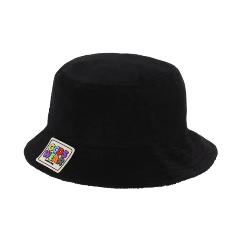 GCDS Cotton, Polyamide Bucket Hats Unisex Black-4