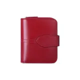 Burgundy (Coin Compartment Style)-Anti-Skimming