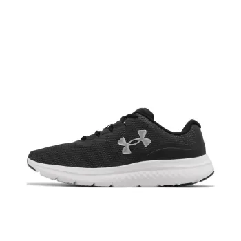 Under Armour Charged Impulse 3 Abrasion Resistant Low Top Running Shoes Men's Black White