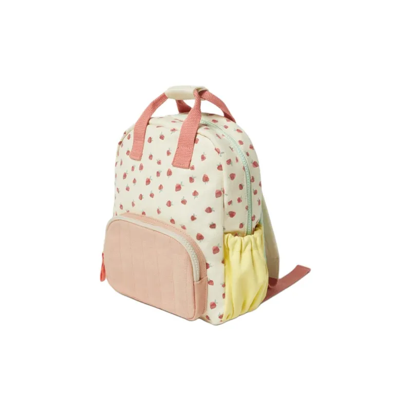 ZARA Cotton Backpack Regular Women's Pink & White-1