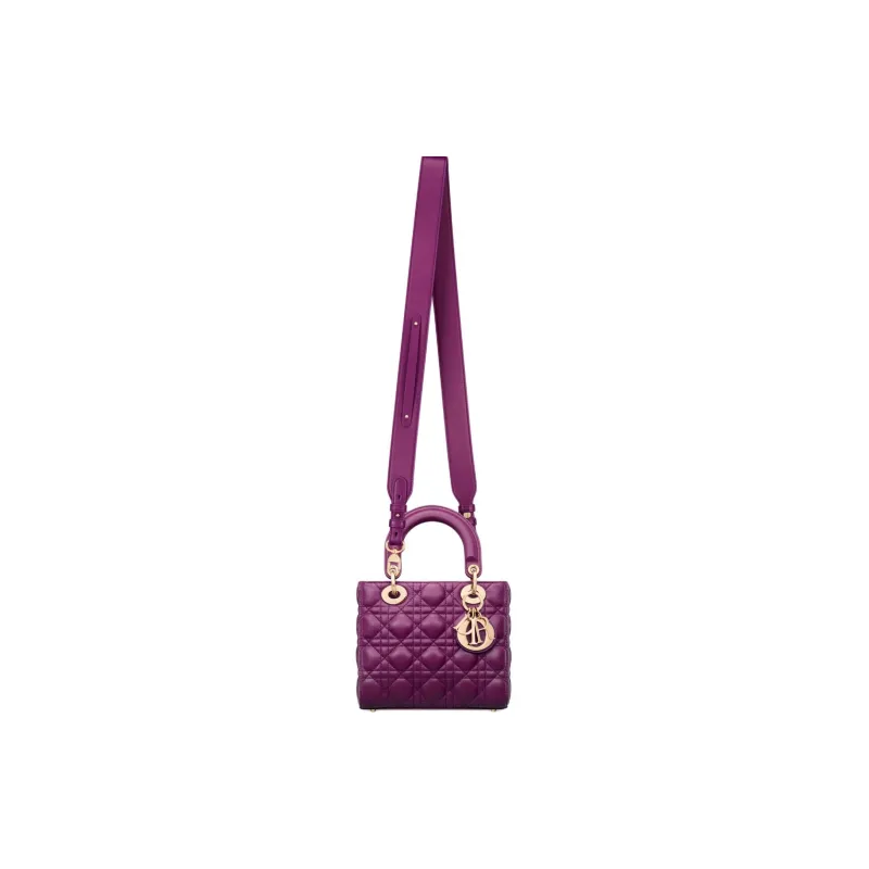 DIOR Lady Dior Sheepskin Lady Dior Bag, Shoulder Bag, Crossbody Bag, Handbag Trumpets Women's Mulberry Purple-4