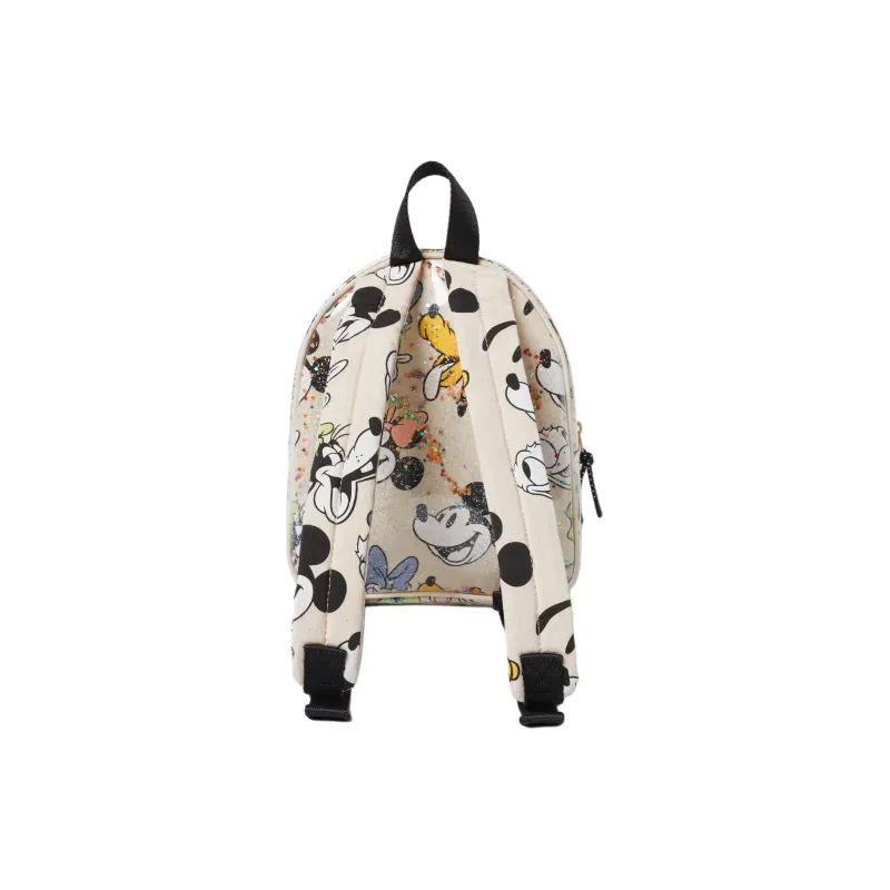 ZARA Disney/Disney Collaboration Polyurethane Backpack Mini Women's Light Beige Yellow-2
