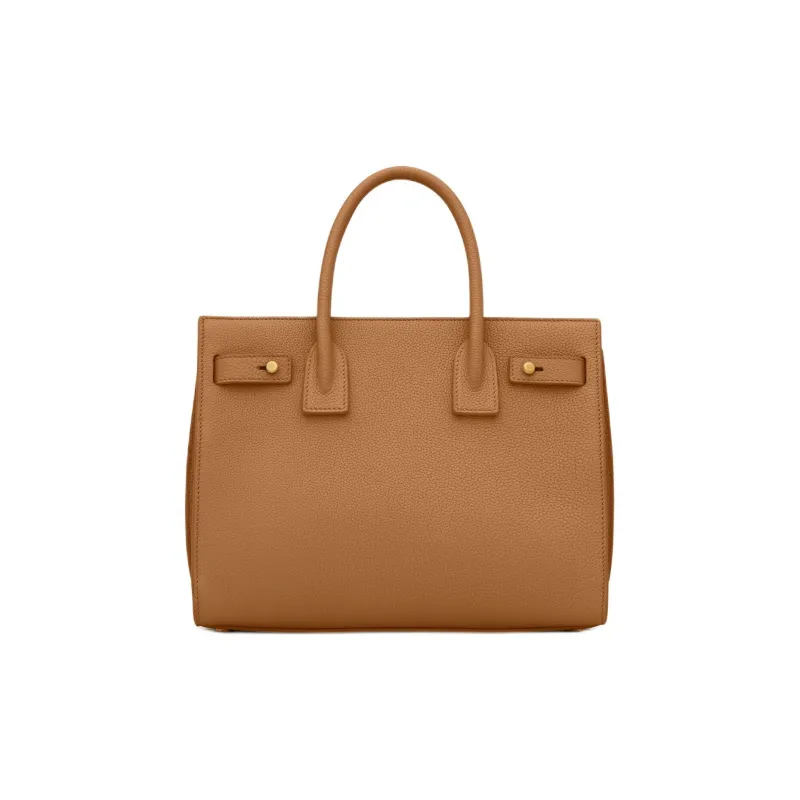 SAINT LAURENT SAC DE JOUR Calfskin Shoulder Bag Crossbody Bag Handbag Men's Cinnamon-3