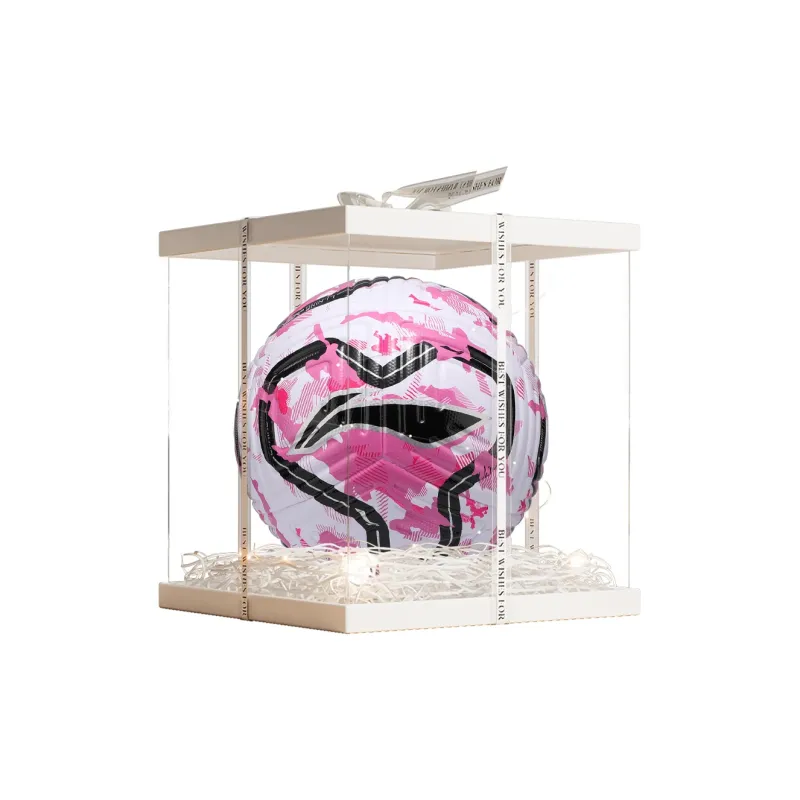 LiNing Size 5 Soccer TPU Machine Stitched Soccer Ball Unisex Rose Red-19