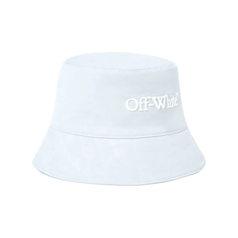 OFF WHITE Bookish Drill embroidery Bucket Hat-1