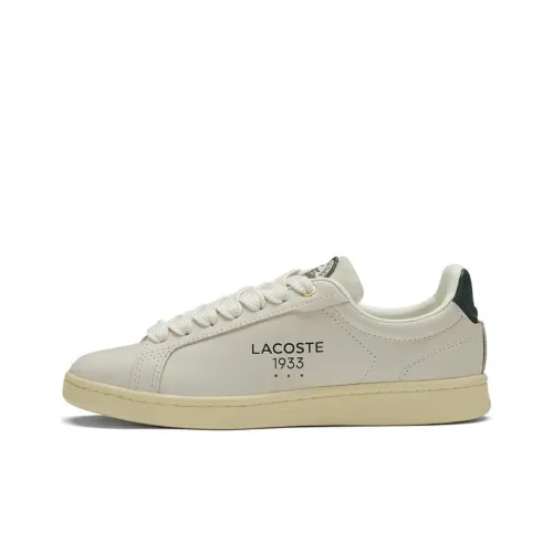 LACOSTE Skateboard Shoes Women's Low-Top Off White Light Yellow