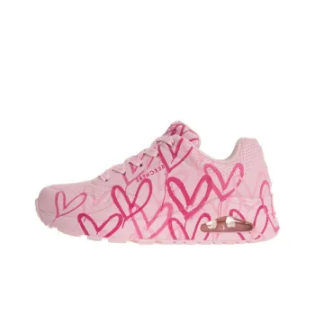 James Goldcrown x Skechers Uno Lite Cushioning, Wear Resistant Low Top Casual Shoes Women's Pink