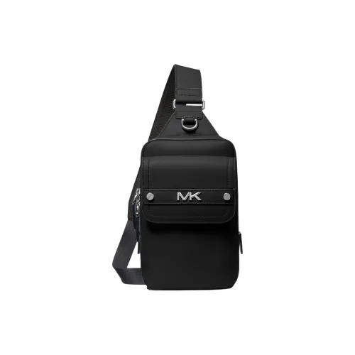 MICHAEL KORS Cow Leather Sling Bag, Fanny Pack, Shoulder Bag, Crossbody Bag Medium Size Men's Black