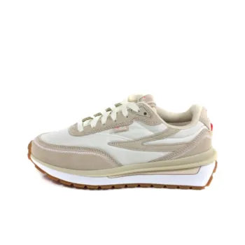 FILA Renno Cushioning Wear-Resistant Low-Top Running Shoes Women's White Khaki