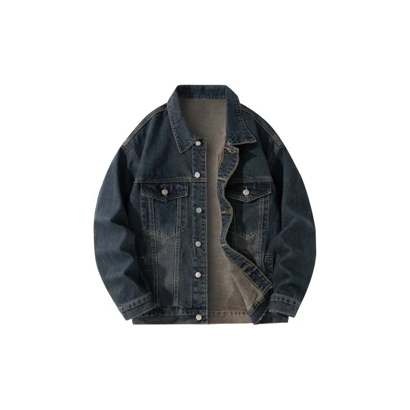 MIIRACER Denim Jackets Unisex Black-18