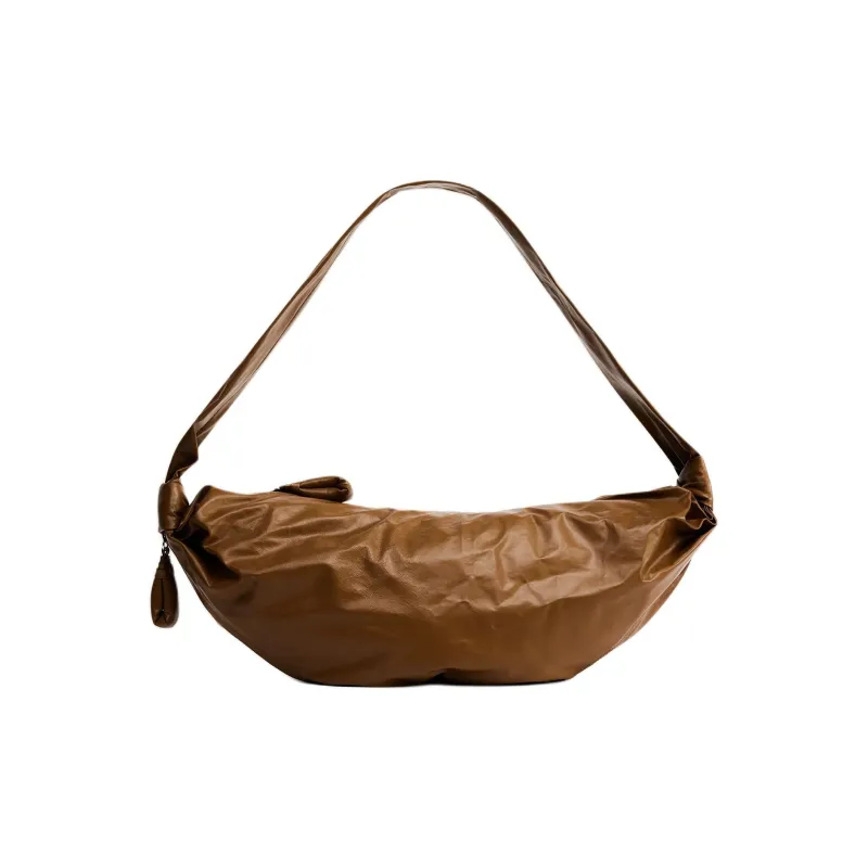 Lemaire Cow Leather Croissant Bag, Handbag, Shoulder Bag, Crossbody Bag Medium Size Women's Deep Ochre-0