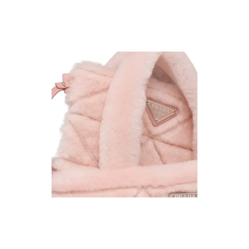 PRADA Sheepskin Shoulder Bag Crossbody Bag Handbag Women's Pink-3