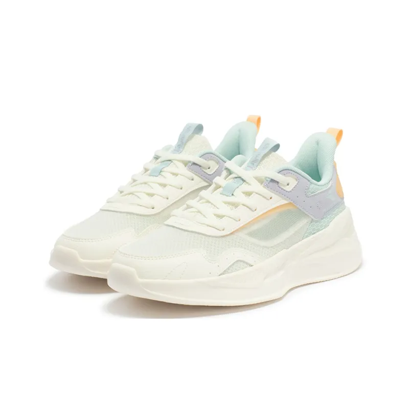 361° Light And Comfortable Shock Absorbers With Slip Resistant Features Low Top Casual Shoes Women's White-2