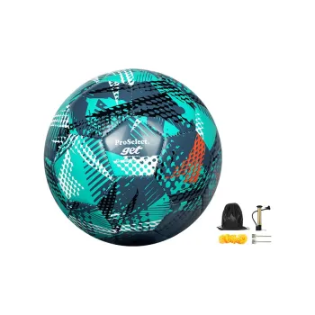 ProSelect Size 5 Soccer PU Machine Stitched Soccer Ball Unisex Blue Green