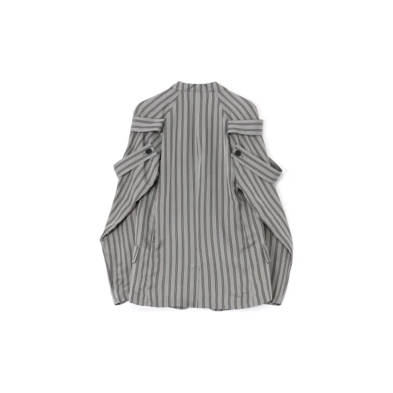 Yohji Yamamoto Epaulette detail Pinstripe Blazer-1