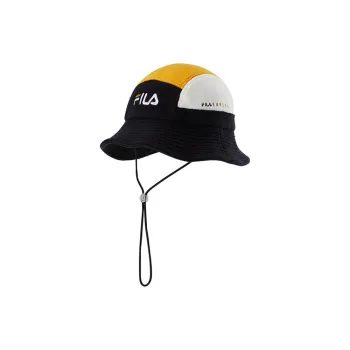 FILA Cotton Elastane Polyester Bucket Hats Kids' Yellow Black