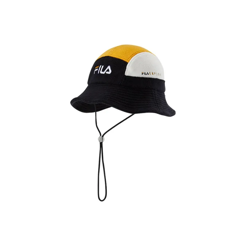 FILA Cotton Elastane Polyester Bucket Hats Kids' Yellow Black-0