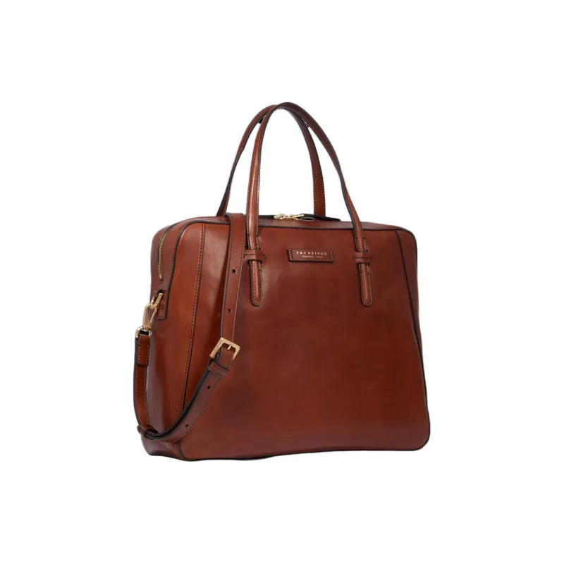 THE BRIDGE Leather Shoulder Bag Crossbody Bag Handbag Women's Brown-1