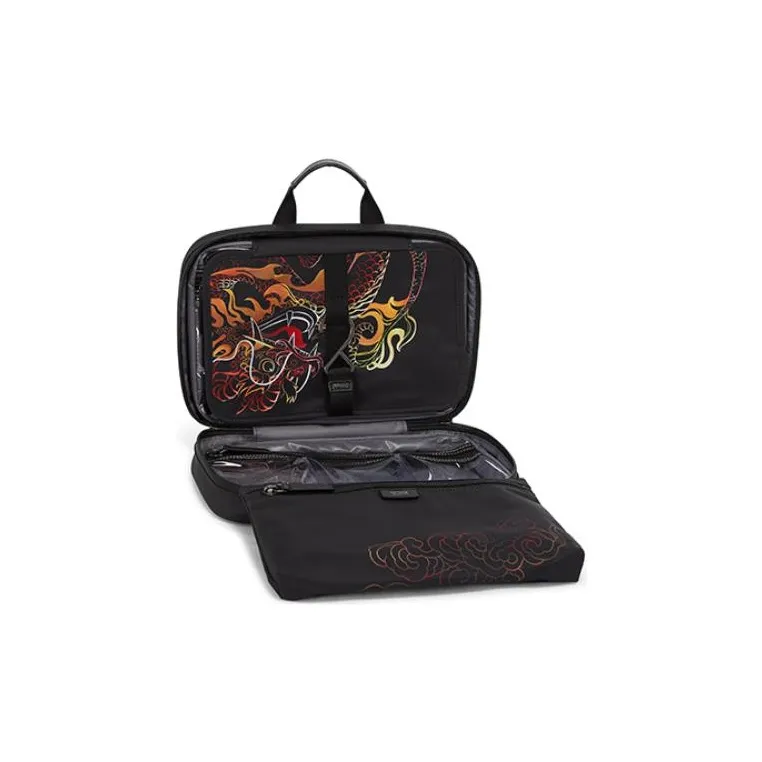 TUMI Voyageur Fabric Travel Bag Handbag Makeup Bag Medium Size Women's Black-2