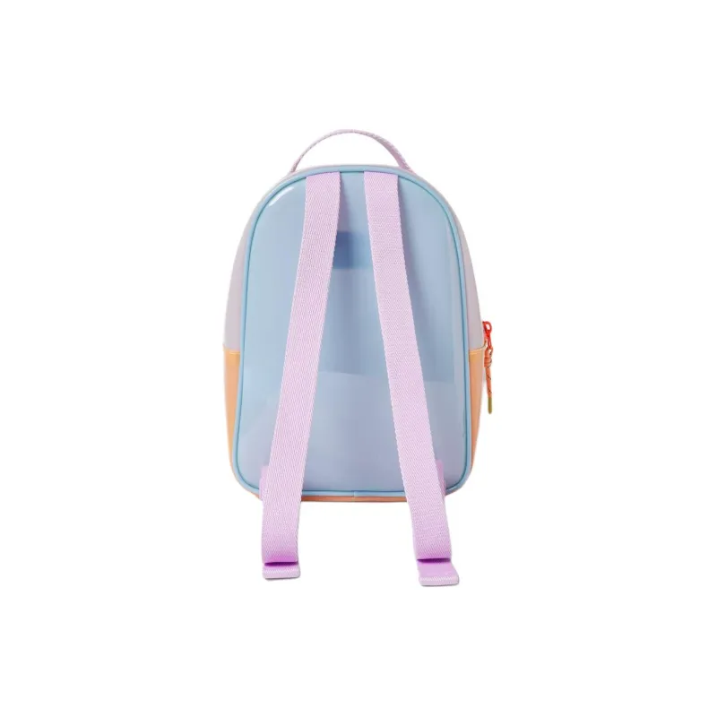ZARA Disney/Disney Collaboration Thermoplastic Polyurethane Backpack Regular Women's Blue & Pink-2