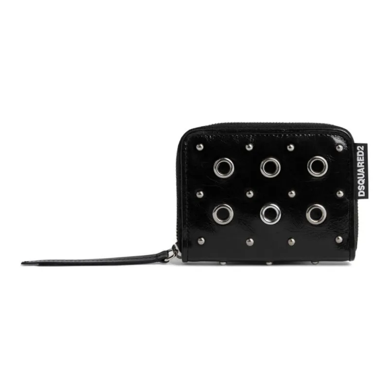 DSQUARED 2 Eyelet detail Leather Wallet-0