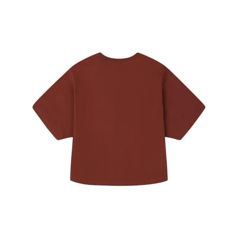 Columbia Drop Shoulder Sleeve T Shirt Women's Dark Red-1