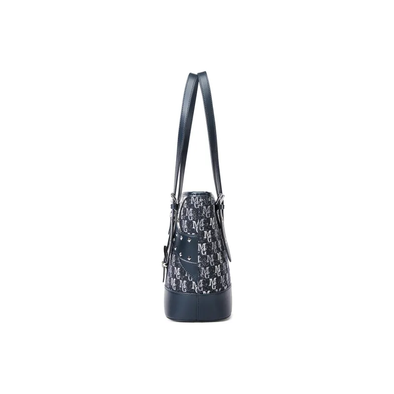 MELLO GOGO Fabric Starry White Fox Bucket Bag Shopping Bag Shoulder Bag Regular Women's Midnight Black-2