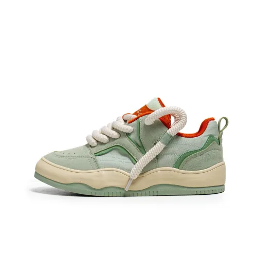 KESIYUAN Low-Top Skateboard Shoes Women's Emerald Green