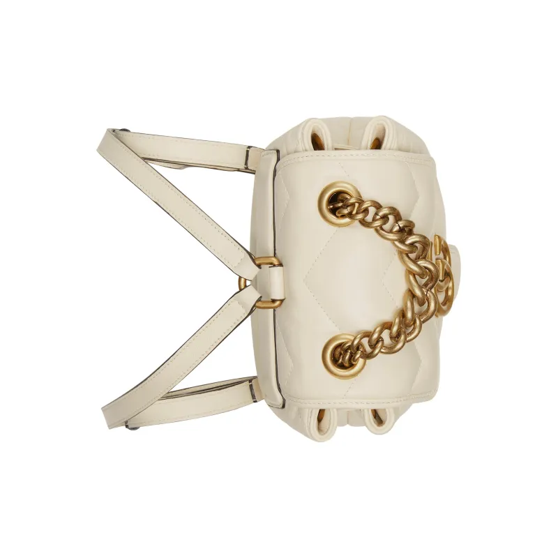 GUCCI GG Marmont Quilted V-Shaped Leather Backpack Women's White-5