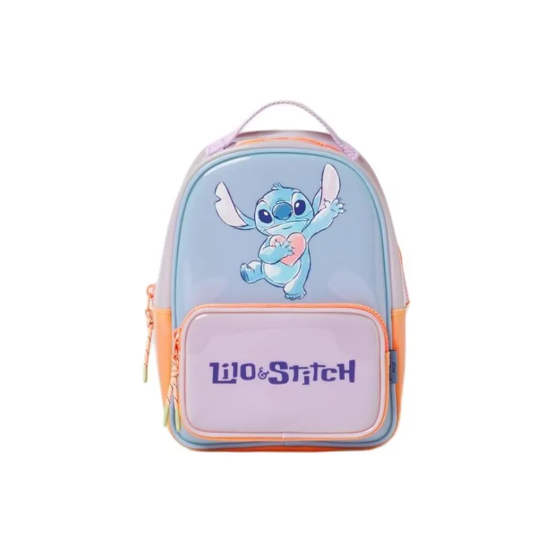 ZARA Disney/Disney Collaboration Thermoplastic Polyurethane Backpack Regular Women's Blue & Pink-0