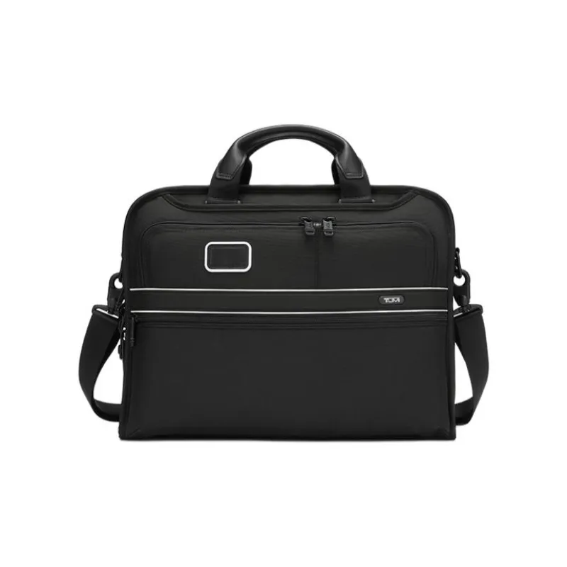 TUMI Polyamide Briefcase Laptop Bag Shoulder Bag Crossbody Bag Handbag Medium Size Men's Black White-0
