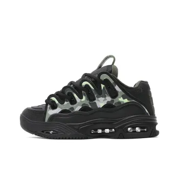 OSIRIS D3 Coverage Slip Resistant Cushioning Wear Resistant Height Increasing Low Top Skateboard Shoes Unisex Black
