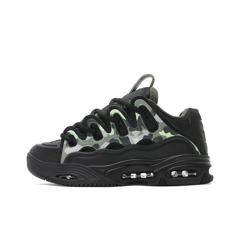 OSIRIS D3 Coverage Slip Resistant Cushioning Wear Resistant Height Increasing Low Top Skateboard Shoes Unisex Black-0