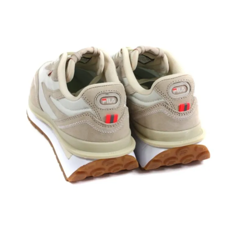 FILA Renno Cushioning Wear-Resistant Low-Top Running Shoes Women's White Khaki-2