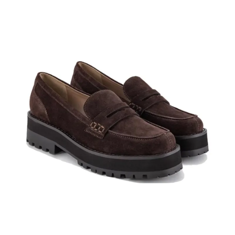 SAM EDELMAN Remy Loafers 4.6cm Women's Chocolate-2