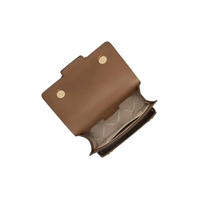 MICHAEL KORS Heather Split Cow Leather Shoulder Bag, Crossbody Bag Extra Small Women's Leather Brown-2