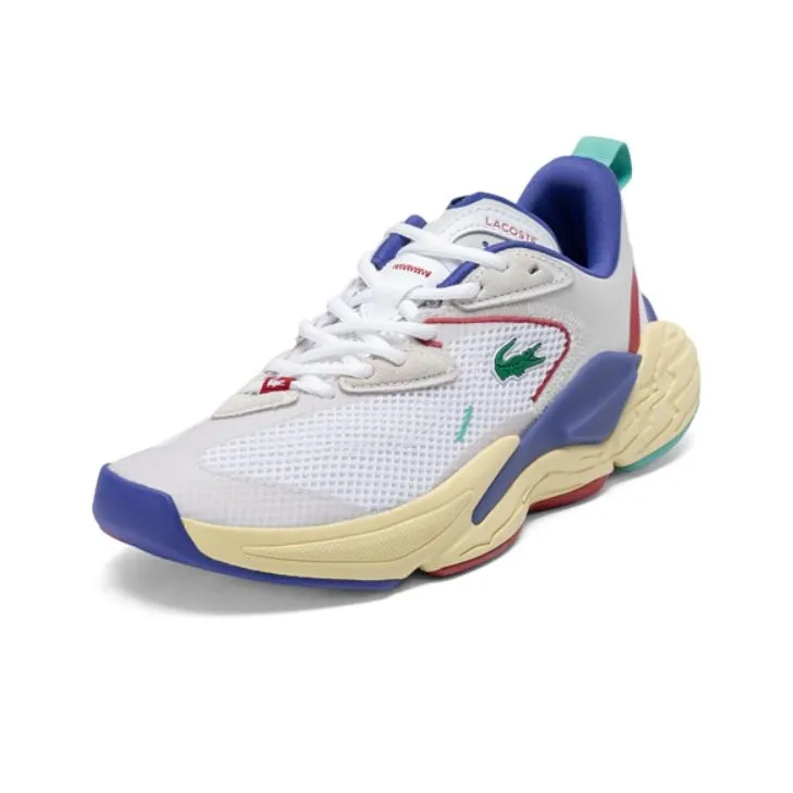 LACOSTE Low Top Casual Shoes Women's Beige Blue-1