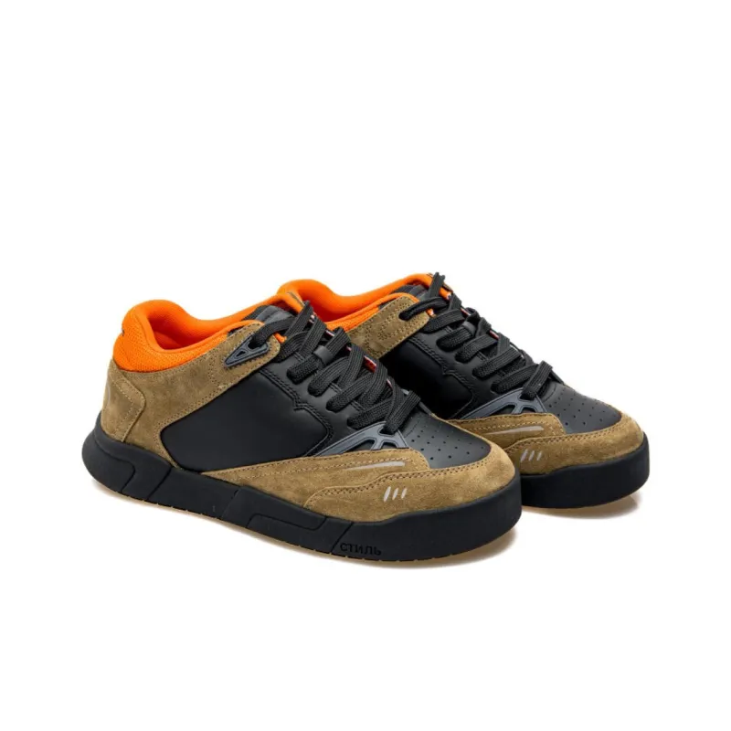 HERON PRESTON Low Key Sneaker Black Orange-2