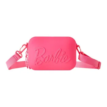 ZARA Barbie Doll Collaboration Thermoplastic Polyurethane Shoulder Bag, Crossbody Bag Regular Women's Rose Red