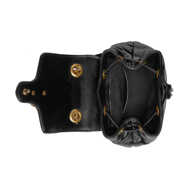 GUCCI GG Marmont Quilting V Shaped Leather Backpack Women's Black-6