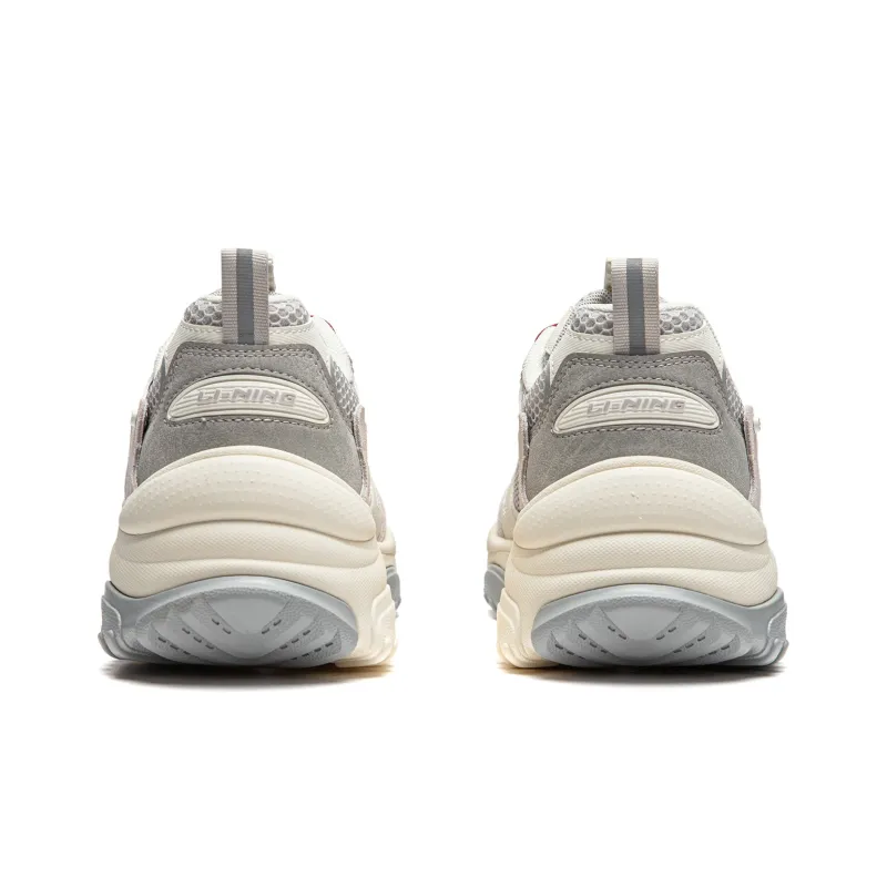 LiNing Churu Cushioning Anti Slip And Wear Resistant Low Top Casual Shoes Men's Gray White-5