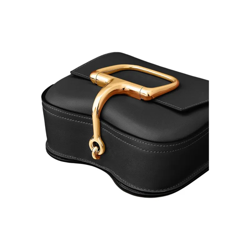 HERMES Della Tadelakt Calfskin Shoulder Bag Crossbody Bag Mini Women's 89 Noir Black-4