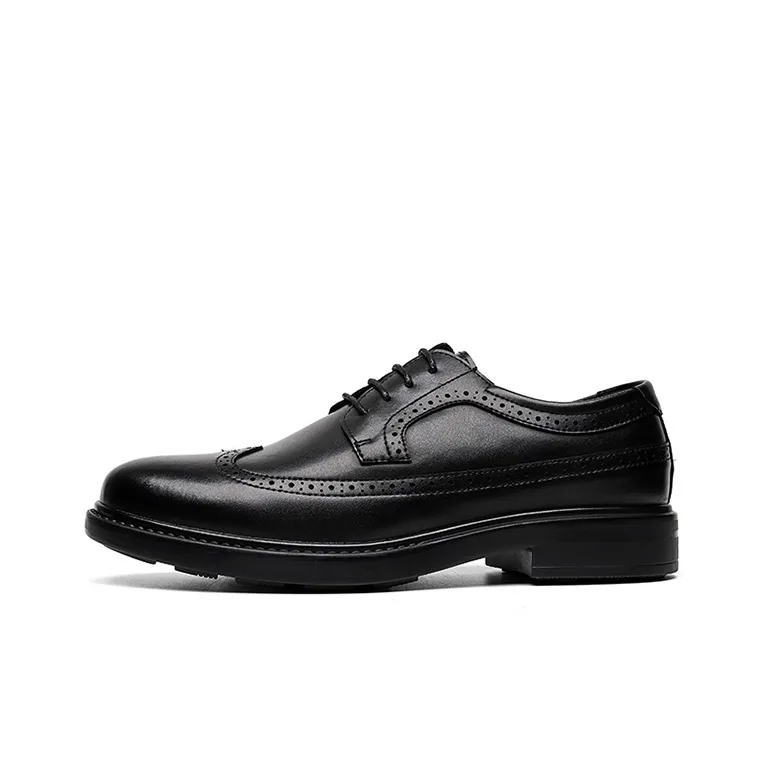 GZZ Dress Shoes Men Low Top Black-0